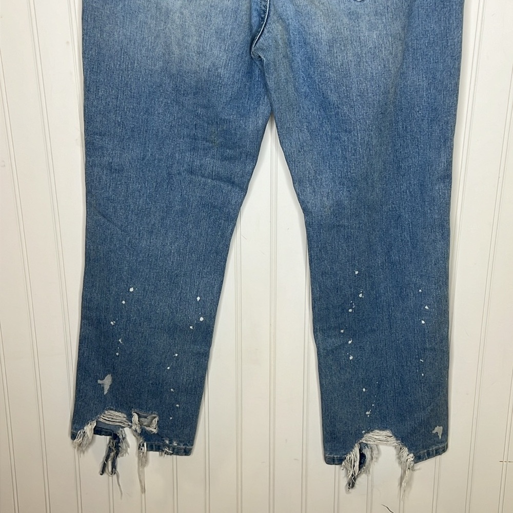 Flying Monkey Super High Rise Rigid Straight Distressed Jeans Size 27 - Picture 10 of 13